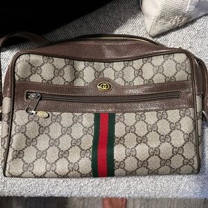 Vintage Gucci Ophidia Sherry line GG Canvas Coated Camera Bag